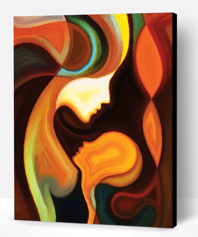 Abstract Mother And Child Paint By Number