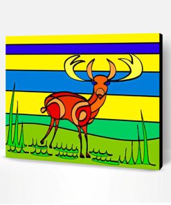 Abstract Stag Paint By Number
