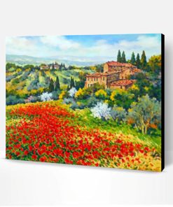 Abstract Tuscan Scene Paint By Number