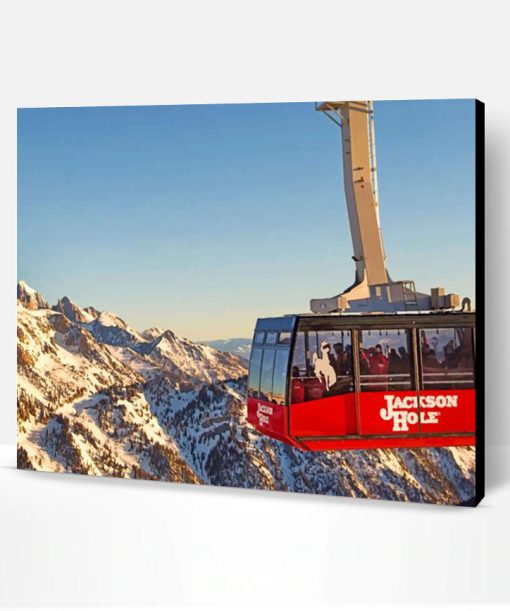 Aerial Tram Grand Teton Paint By Number