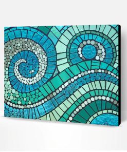 Aesthetic Green Mosaic Paint By Number