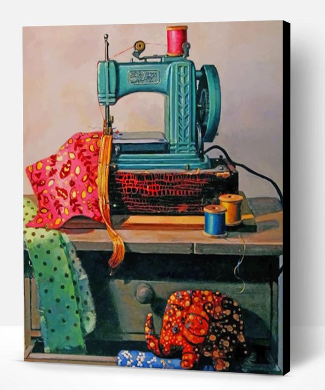 Aesthetic Sewing Machine Paint By Number