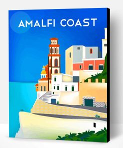 Amalfi Coast Illustration Paint By Number