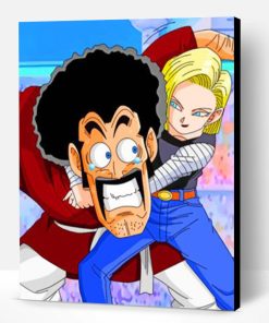 Android 18 And Mr Satan Paint By Number