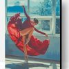 Ballerina Wearing Red Dress Paint By Number