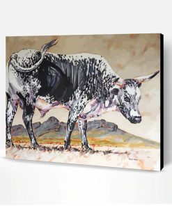 Black And White Nguni Cattle Paint By Number