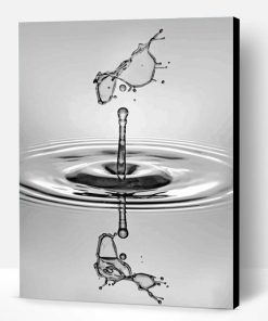 Black And White Water Drop Paint By Number