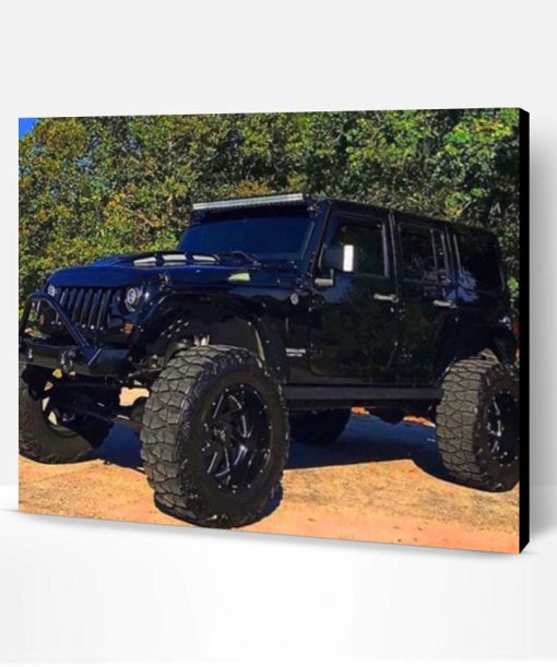 Black Jeep Car Paint By Number