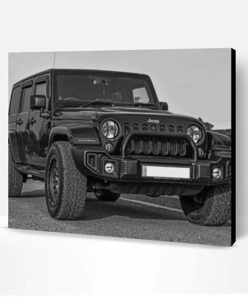 Black Jeep SUV Paint By Number