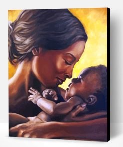 Black Mother And Child Paint By Number