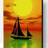 Boat Landscape Sunset Paint By Number