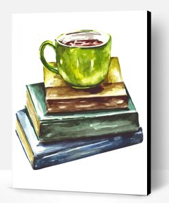 Books And Coffee Paint By Number