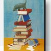 Books With Mice And Cat Paint By Number