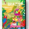 Brazil Illustration Paint By Number