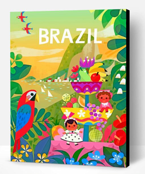 Brazil Illustration Paint By Number