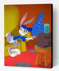 Bugs Bunny Watching TV Paint By Number