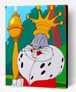 Bugs Bunny Wearing Crown Paint By Number