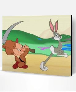 Bugs And Elmer Fudd Looney Tunes Paint By Number