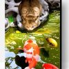 Cat Watching Koi Fish Paint By Number