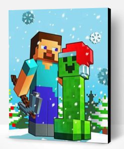 Christmas Minecraft Paint By Number