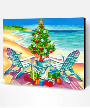 Christmas On The Beach Paint By Number