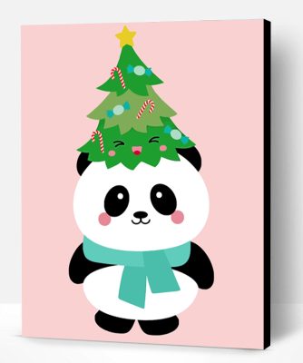 Christmas Panda Paint By Number