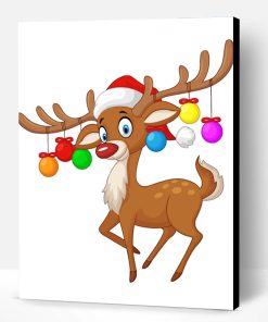 Christmas Deer Paint By Number