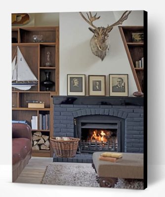 Classy Fireplace Paint By Number