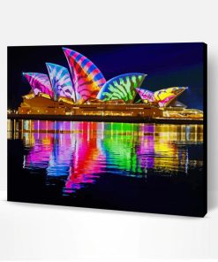 Opera House Colorful Reflection Paint By Number