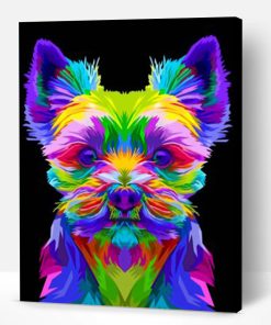 Colorful Yorkshire Terrier Paint By Number