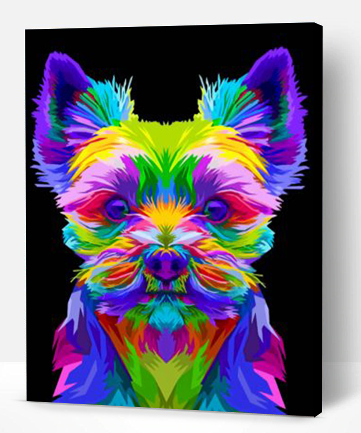 Colorful Yorkshire Terrier Paint By Numbers Paint By Numbers PRO