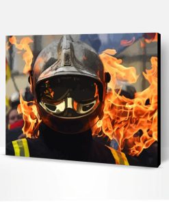 Cool Firefighter Man Paint By Number