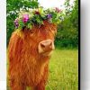 Cow Wearing Flower Crown Paint By Number