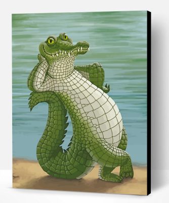 Cute Crocodile Paint By Number