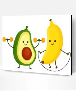 Cute Avocado And Banana Paint By Number