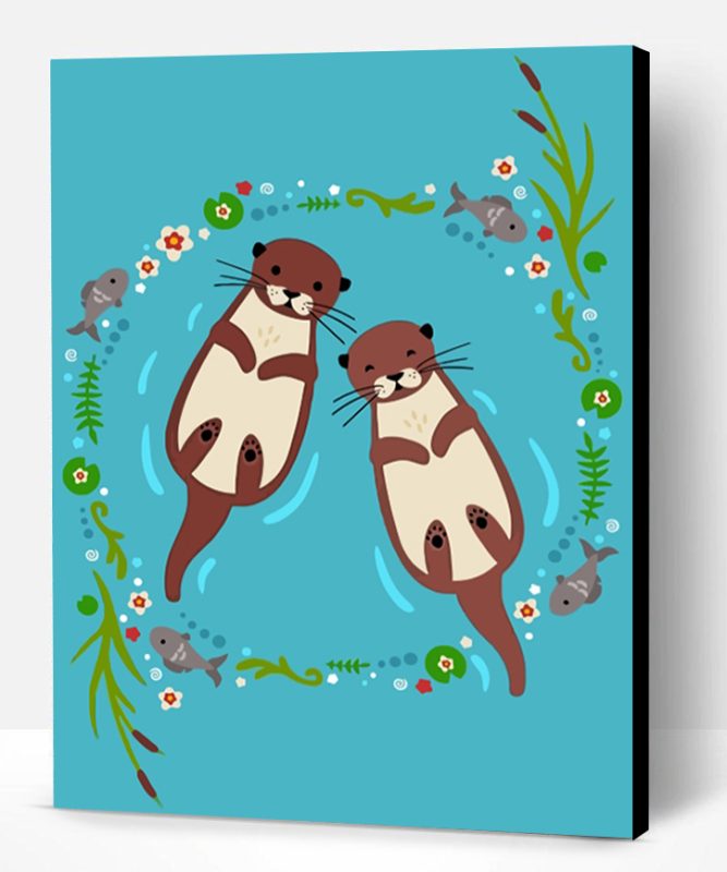 Cute Beavers Paint By Number