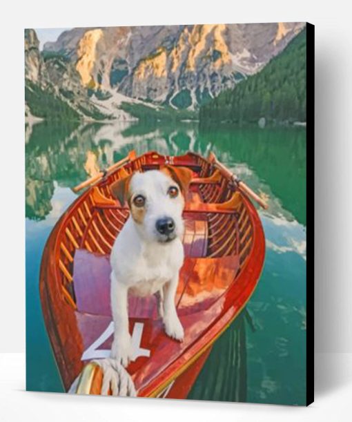 Jack Russell In Lake Louise Paint By Number