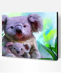 Cute Koala With Baby Paint By Number