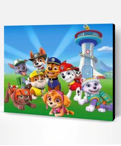 Paw Patrol Illustration Paint By Number