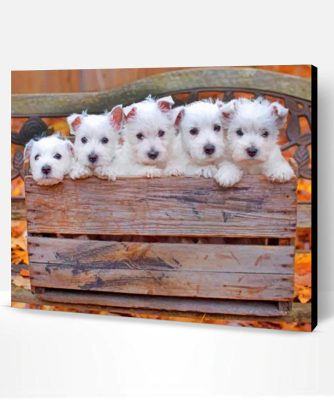 Cute Westie Puppies Paint By Number