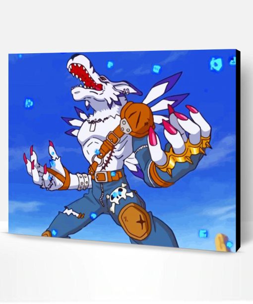 Digimon Weregarurumon Howls Paint By Number