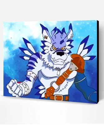 Digimon Weregarurumon Paint By Number