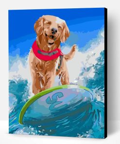 Dog Surfing Paint By Number