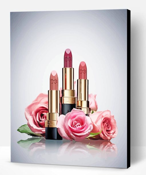 Dolce And Gabbana Lipstick And Flowers Paint By Number