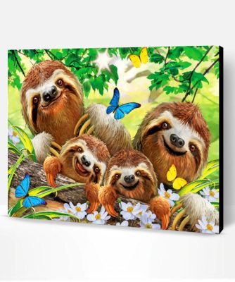 Sloths Family Paint By Number