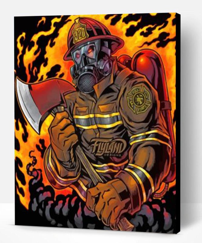 Cool Firefighter Paint By Number