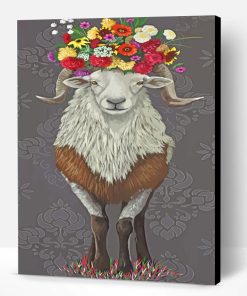 Floral Ram Paint By Number