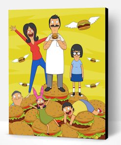 Flying Burgers Bobs Burgers Paint By Number