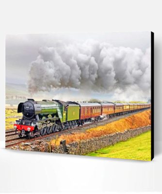 Flying Scotsman Steam Train Paint By Number