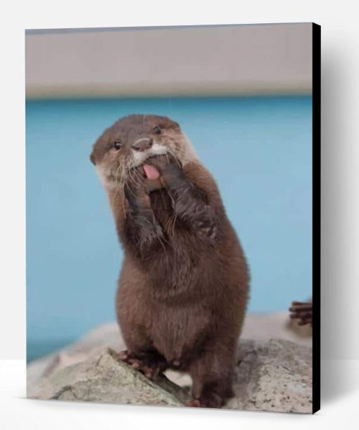 Funny Asian Small Clawed Otter Paint By Number